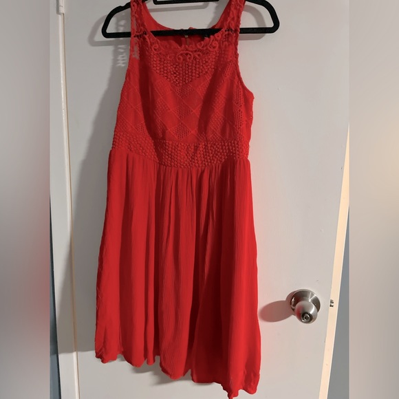Torrid Red Mini Lace Sleeveless Dress Size 10 - Picture 1 of 6